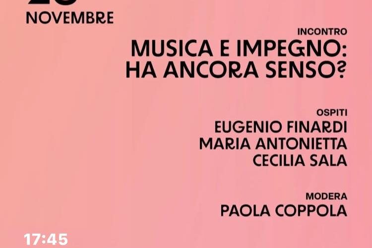 Musica e impegno sociale: ha ancora senso? Maria Antonietta in dialogo con Eugenio finardi alla MMW22